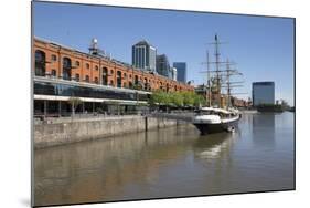 Old warehouses and office buildings from marina of Puerto Madero, San Telmo, Buenos Aires, Argentin-Stuart Black-Mounted Photographic Print