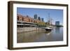 Old warehouses and office buildings from marina of Puerto Madero, San Telmo, Buenos Aires, Argentin-Stuart Black-Framed Photographic Print