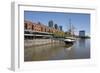 Old warehouses and office buildings from marina of Puerto Madero, San Telmo, Buenos Aires, Argentin-Stuart Black-Framed Photographic Print