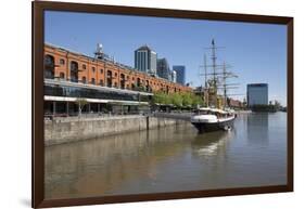 Old warehouses and office buildings from marina of Puerto Madero, San Telmo, Buenos Aires, Argentin-Stuart Black-Framed Photographic Print