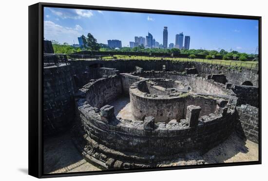 Old Watchtower Baluarte De San Diego, Intramuros, Manila, Luzon, Philippines, Southeast Asia, Asia-Michael Runkel-Framed Stretched Canvas