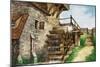 Old Water Mill by a Stream-Peter Jackson-Mounted Giclee Print