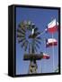 Old Water Pump and Texas State Flags, Amarillo, Texas-Walter Bibikow-Framed Stretched Canvas
