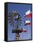 Old Water Pump and Texas State Flags, Amarillo, Texas-Walter Bibikow-Framed Stretched Canvas