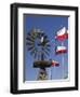 Old Water Pump and Texas State Flags, Amarillo, Texas-Walter Bibikow-Framed Photographic Print