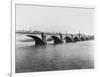 Old Waterloo Bridge and the South Bank, London, 1895-null-Framed Photographic Print