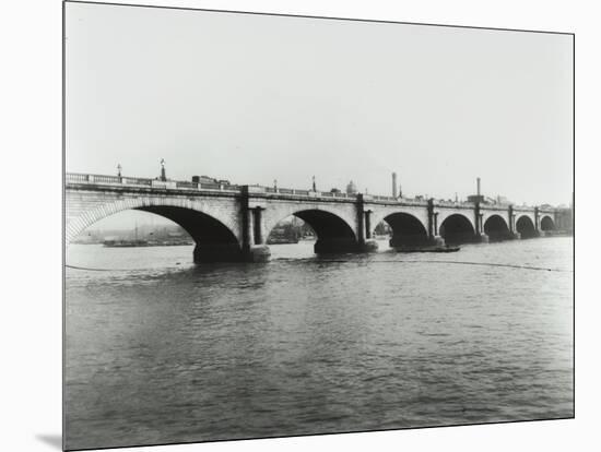 Old Waterloo Bridge and the South Bank, London, 1895-null-Mounted Photographic Print