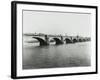 Old Waterloo Bridge and the South Bank, London, 1895-null-Framed Photographic Print