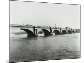 Old Waterloo Bridge and the South Bank, London, 1895-null-Mounted Photographic Print