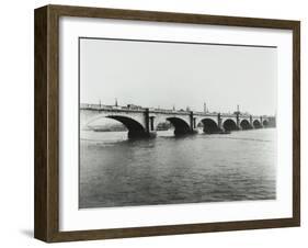 Old Waterloo Bridge and the South Bank, London, 1895-null-Framed Premium Photographic Print