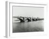 Old Waterloo Bridge and the South Bank, London, 1895-null-Framed Premium Photographic Print