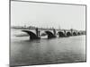 Old Waterloo Bridge and the South Bank, London, 1895-null-Mounted Premium Photographic Print