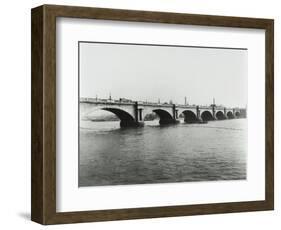 Old Waterloo Bridge and the South Bank, London, 1895-null-Framed Photographic Print