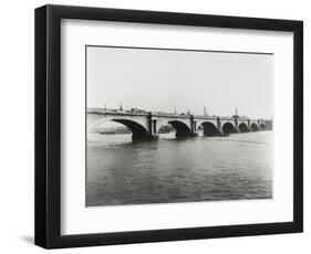 Old Waterloo Bridge and the South Bank, London, 1895-null-Framed Photographic Print