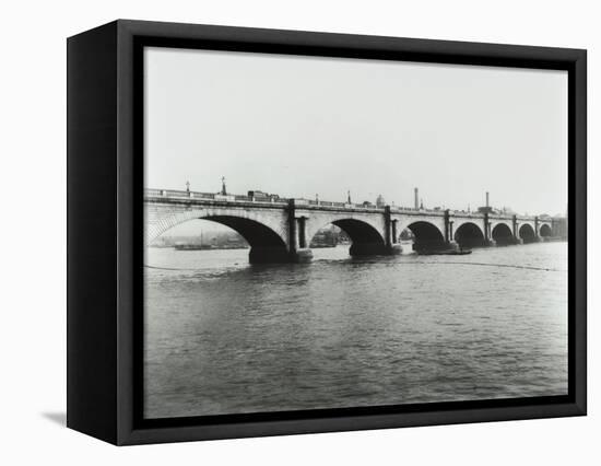 Old Waterloo Bridge and the South Bank, London, 1895-null-Framed Stretched Canvas