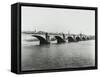 Old Waterloo Bridge and the South Bank, London, 1895-null-Framed Stretched Canvas