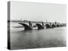 Old Waterloo Bridge and the South Bank, London, 1895-null-Stretched Canvas