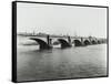 Old Waterloo Bridge and the South Bank, London, 1895-null-Framed Stretched Canvas