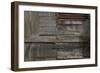 Old Weather-Beaten Rusty Corrugated Iron Siding Amidsts Wooden Slats on a Hut by Ore River England-Natalie Tepper-Framed Photo