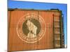 Old Weathered Box Car Showing Design Promoting Travel to Glacier National Park-Walker Evans-Mounted Photographic Print
