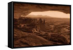 Old West, Mesa Arch, Canyonlands-Vincent James-Framed Stretched Canvas