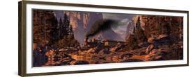 Old West Steam Locomotive-Designwest-Framed Premium Giclee Print