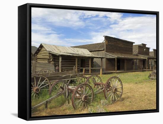 Old Western Wagons from the Pioneering Days of the Wild West at Cody, Montana, USA-Neale Clarke-Framed Stretched Canvas