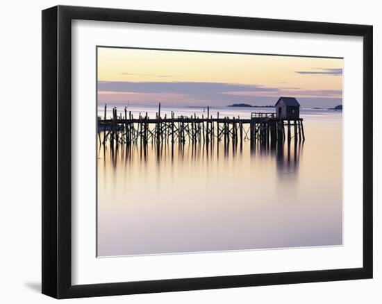 Old Wharf at Dawn-Rezendes-Framed Giclee Print