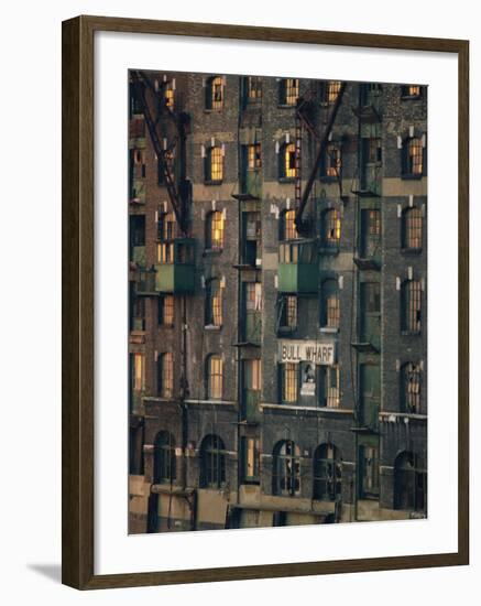 Old Wharf Building at Dusk, Docklands, London, England, United Kingdom, Europe-Woolfitt Adam-Framed Photographic Print