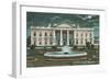 Old White House Illustration-null-Framed Art Print