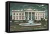 Old White House Illustration-null-Framed Stretched Canvas