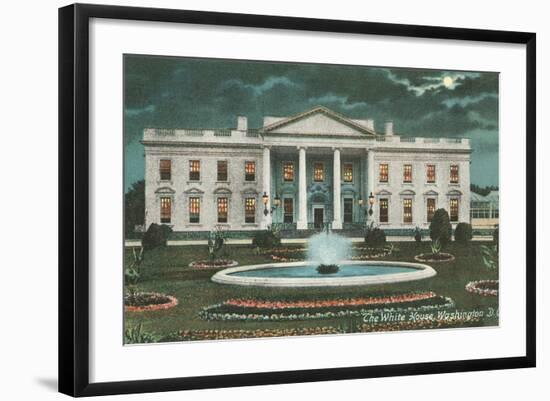 Old White House Illustration-null-Framed Art Print