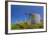 Old Windmill and Modern Wind Turbines. Naxos Island, Greece-Ali Kabas-Framed Photographic Print