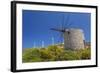 Old Windmill and Modern Wind Turbines. Naxos Island, Greece-Ali Kabas-Framed Photographic Print