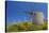 Old Windmill and Modern Wind Turbines. Naxos Island, Greece-Ali Kabas-Stretched Canvas