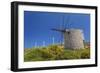 Old Windmill and Modern Wind Turbines. Naxos Island, Greece-Ali Kabas-Framed Photographic Print