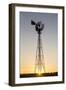 Old Windmill at Sunset Near New England, North Dakota, USA-Chuck Haney-Framed Photographic Print