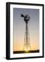 Old Windmill at Sunset Near New England, North Dakota, USA-Chuck Haney-Framed Photographic Print