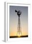 Old Windmill at Sunset Near New England, North Dakota, USA-Chuck Haney-Framed Photographic Print