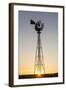 Old Windmill at Sunset Near New England, North Dakota, USA-Chuck Haney-Framed Photographic Print