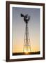 Old Windmill at Sunset Near New England, North Dakota, USA-Chuck Haney-Framed Photographic Print