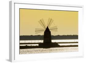 Old Windmill Used to Raise Water from the Stagnone Lagoon into Salt Pans South of Trapani-Rob Francis-Framed Photographic Print