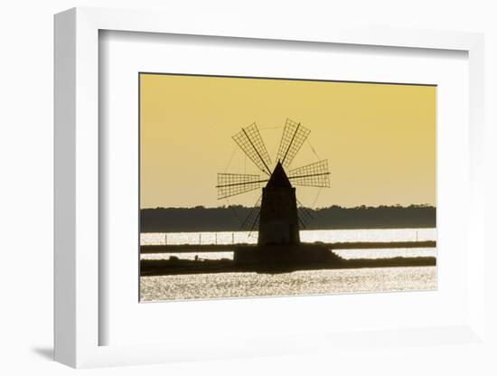 Old Windmill Used to Raise Water from the Stagnone Lagoon into Salt Pans South of Trapani-Rob Francis-Framed Photographic Print