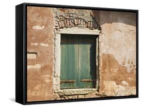 Old Window Along a Walkway, Venice, Italy-Dennis Flaherty-Framed Stretched Canvas
