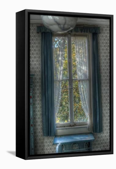 Old Window with Cobwebs-Nathan Wright-Framed Stretched Canvas