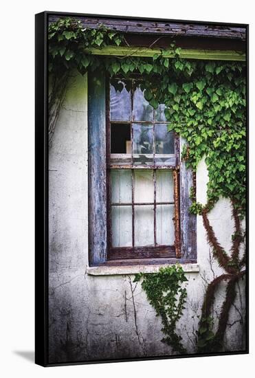 Old Window with Ivy-George Oze-Framed Stretched Canvas