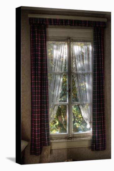 Old Window with Tartan Curtain-Nathan Wright-Stretched Canvas