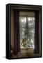 Old Window with Tartan Curtain-Nathan Wright-Framed Stretched Canvas