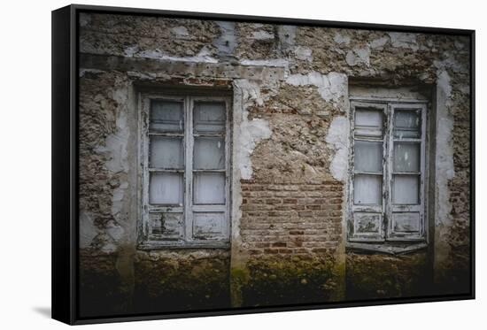 Old Windows.Palace of Aranjuez, Madrid, Spain-outsiderzone-Framed Stretched Canvas