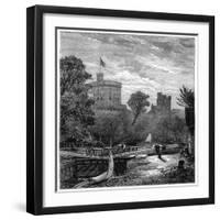 Old Windsor Lock, 1880-Robert Taylor Pritchett-Framed Premium Giclee Print